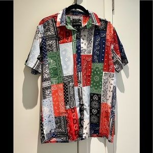 Paisley Patchwork Multicolor Button Down Shirt